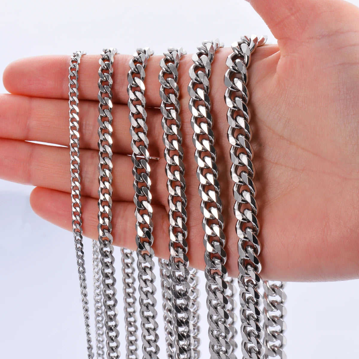 3.6mm-9mm Stainless Steel Curb Chain