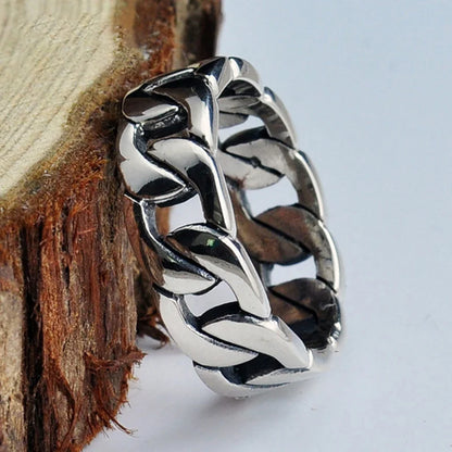 925 Sterling Silver Curb Style Ring