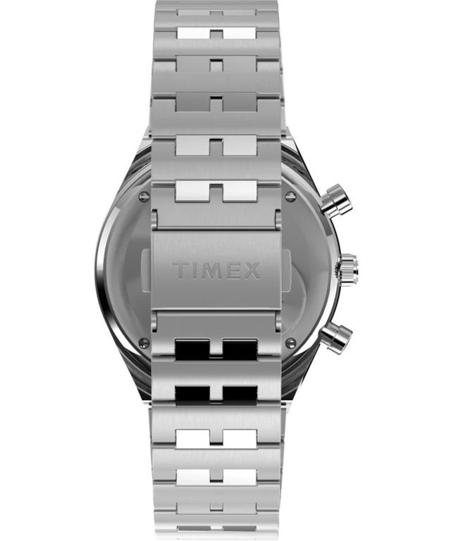 Q Timex Chronograph 40mm Stainless Steel Bracelet Watch