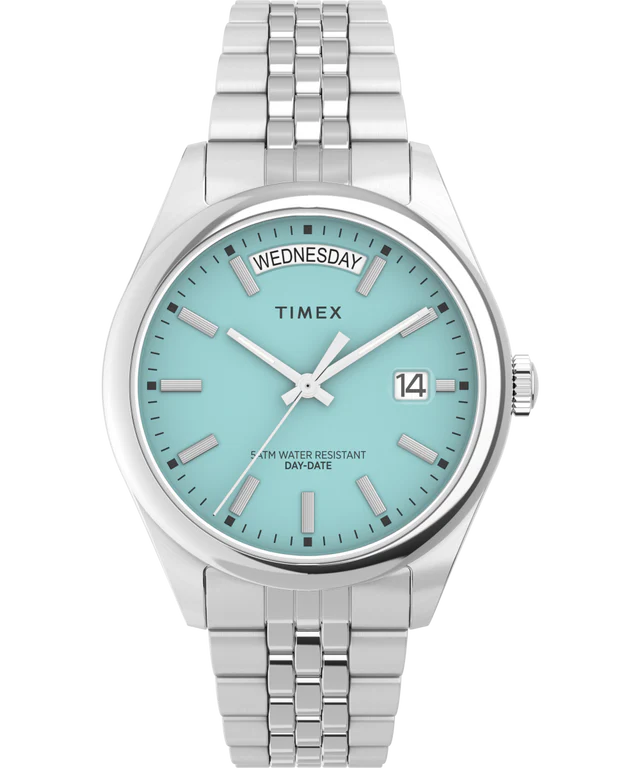 Timex Legacy Day and Date 36mm Stainless Steel Bracelet Watch