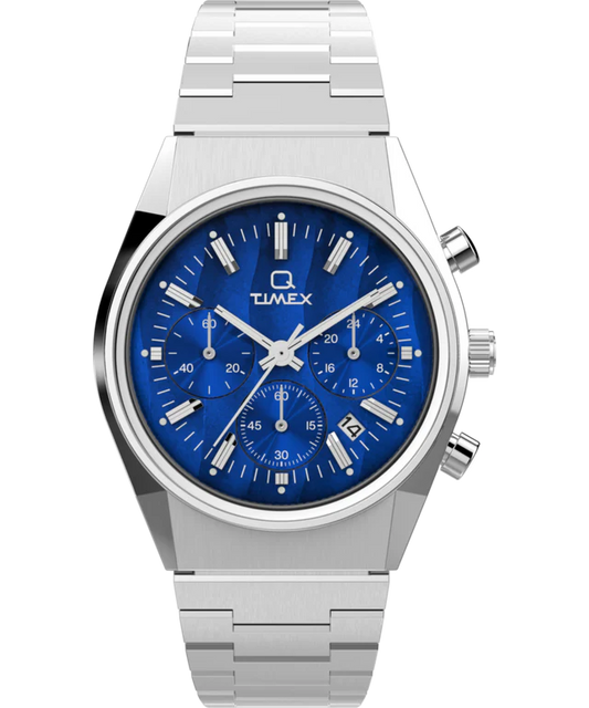 Q Timex Falcon Eye Chronograph 40mm Stainless Steel Bracelet Watch