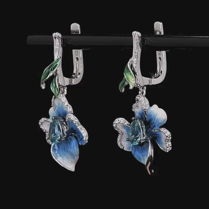 Fioritura d'Azzurro - Earrings