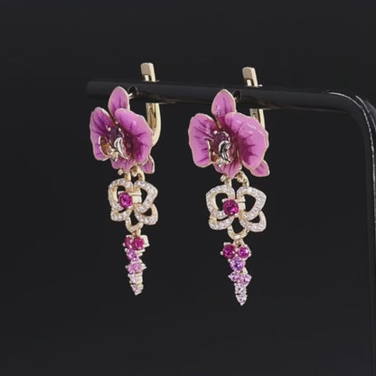 Orchidea Viola - Earrings